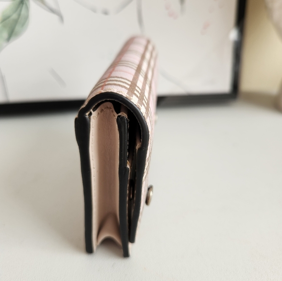 BURBERRY Ultra Rare Pink Nova Check Leather Wallet Card Holder - Picture 2 of 9